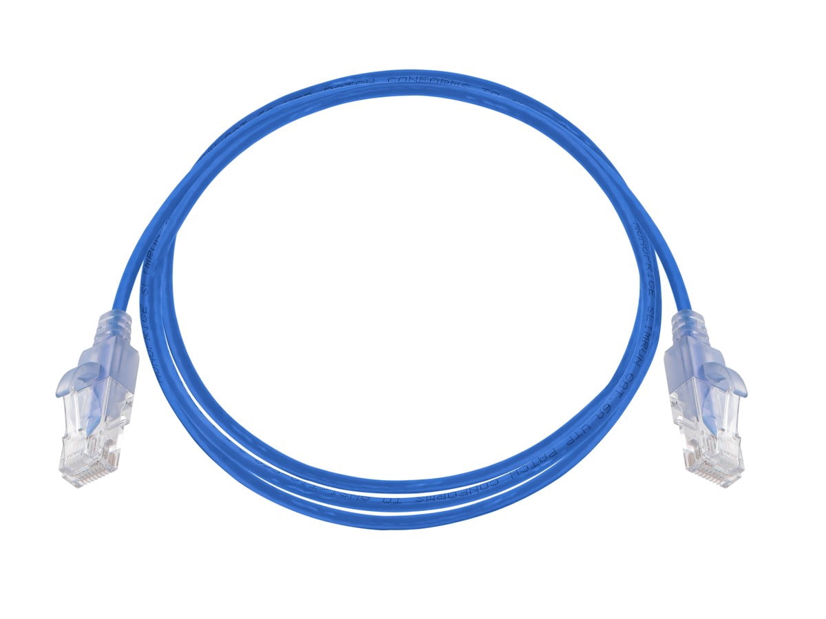 Monoprice 10-Pack SlimRun Cat6A Ethernet Network Patch Cable 5ft Blue