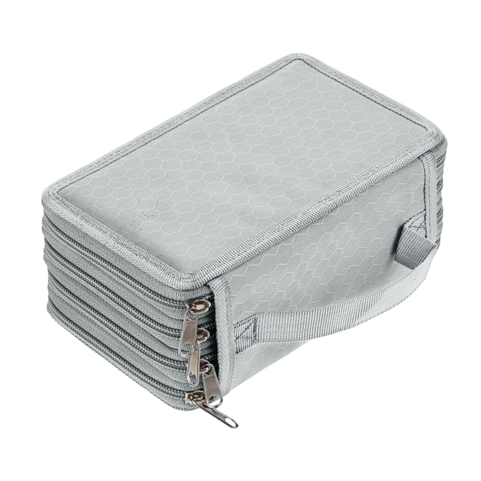 4pcs Zippered Pencil Case-Canvas Handy Pencil Holders for for Watercolor Pencils, Crayola Colored Pencils, Marco Pencils C
