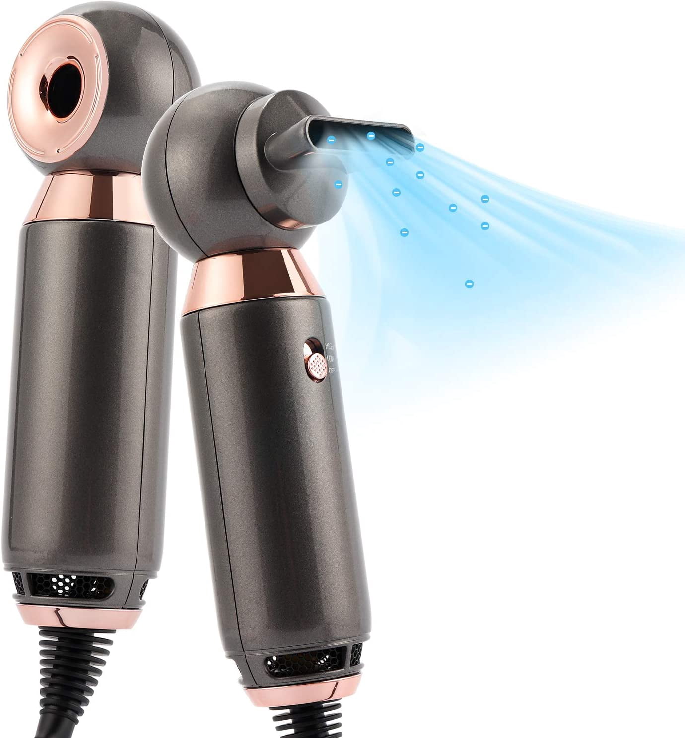 800W Negative Ion Leafless Hair Dryer, Foldable Ionic Hair Dryer