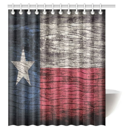 Gckg Flag Decor Shower Curtain Texas Flag On Retro Vintage