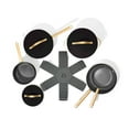 Beautiful 12pc Ceramic NonStick Cookware Set, Black Sesame by Drew Barrymore