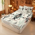 thumbnail image 2 of meiyoeat Rustic Western Aztec Print Zipper Twin Comforter Sets with Fitted Sheet and 2 Pillowcases For Adults,Desert Botanical Cactus Zipper Bedding Set For Men Women,Reversible,4 Pieces, 2 of 7