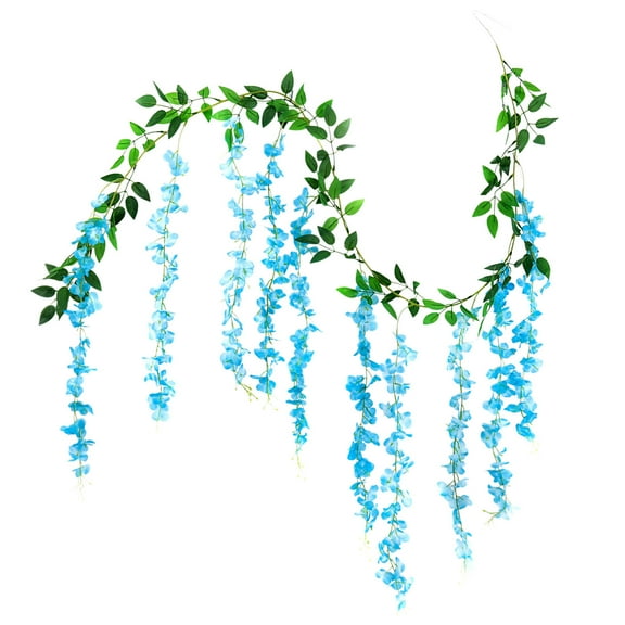 Artificial Wisteria Flower Garland for Wedding and Home Decor - Beautiful Silk Hanging Vines for Birthday and DIY Bouquets