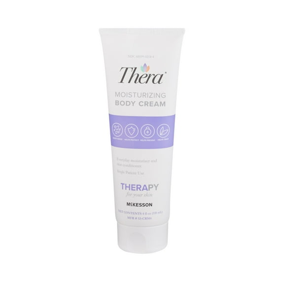 Thera Moisturizing Body Cream for Dry, Cracked Skin - Lavender Scent, 4 oz, 12 Ct
