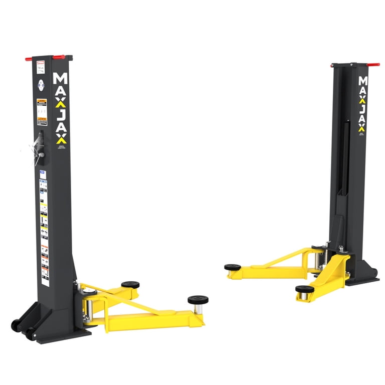 MaxJax Portability Low Profile Arms Two Post Portable Car Garage