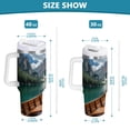 thumbnail image 6 of Yayeee 40oz Double-Wall Insulated Stainless Steel Tumbler with Handle Bottle, Lake, 6 of 8