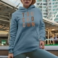 thumbnail image 2 of Touchdown, Football Season Merch Gift, Light Blue Hooded Sweatshirt or Hoodie, XL, 2 of 5