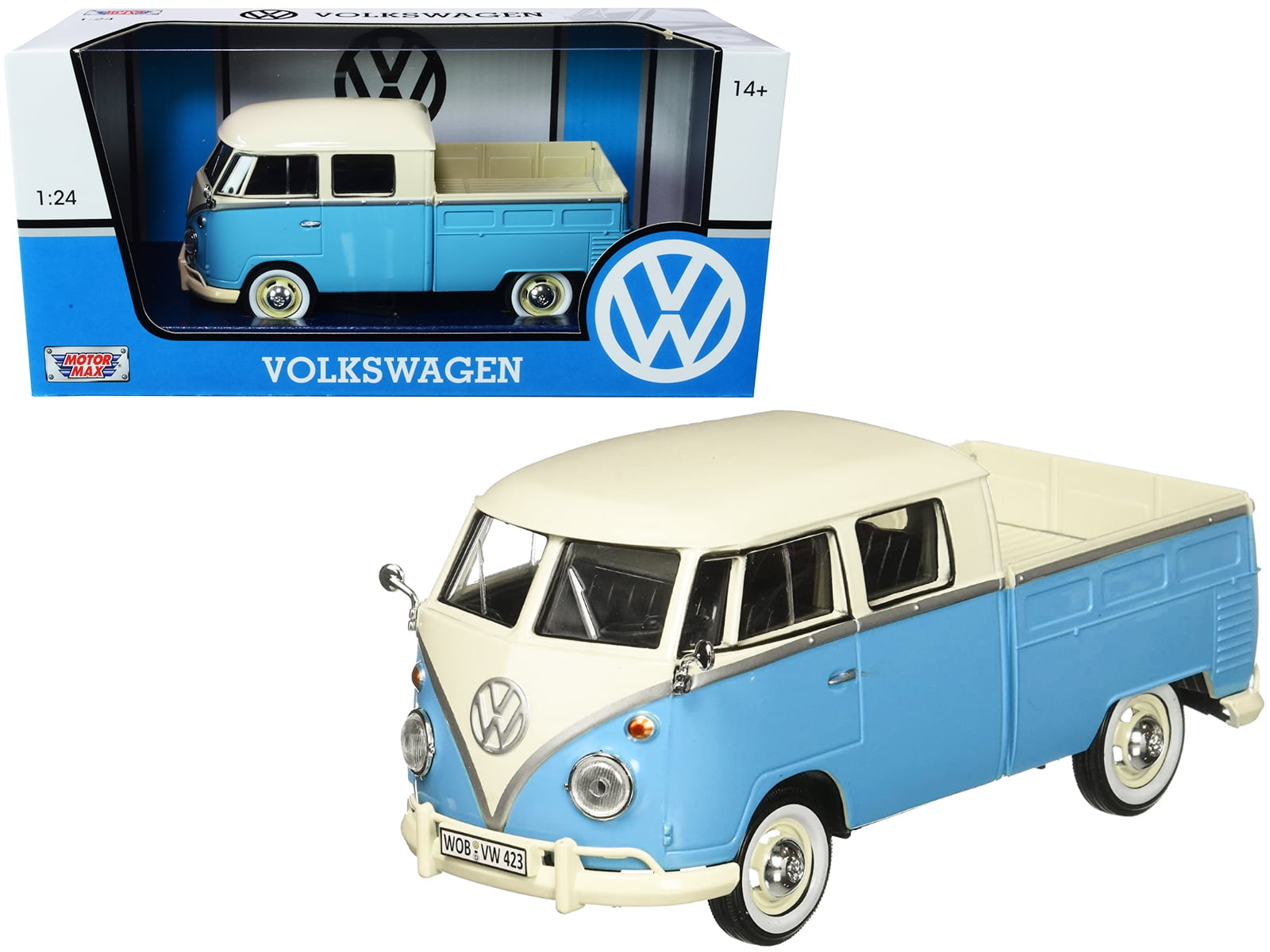 VOLKSWAGEN TYPE 2 (T1) AMBULANCE CREAM 1/24 DIECAST MODEL BY MOTORMAX 79565