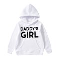 thumbnail image 2 of Girls Hoodies 2025 Long Sleeve Daddys Girl Cute Graphic Hooded Sweatshirt with Pockets Kids Pullover Tops, 2 of 4