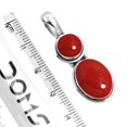 thumbnail image 2 of 925 Sterling Silver Women Jewelry Red Stone Pendant, 2 of 3