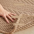 thumbnail image 4 of BULULOM Boho Bathroom Rugs，Herringbone Waffle Bath Mat Non Slip Washable Super Absorbent Quick Dry, Farmhouse Bathroom Decor 20"*30" Khaki, 4 of 10