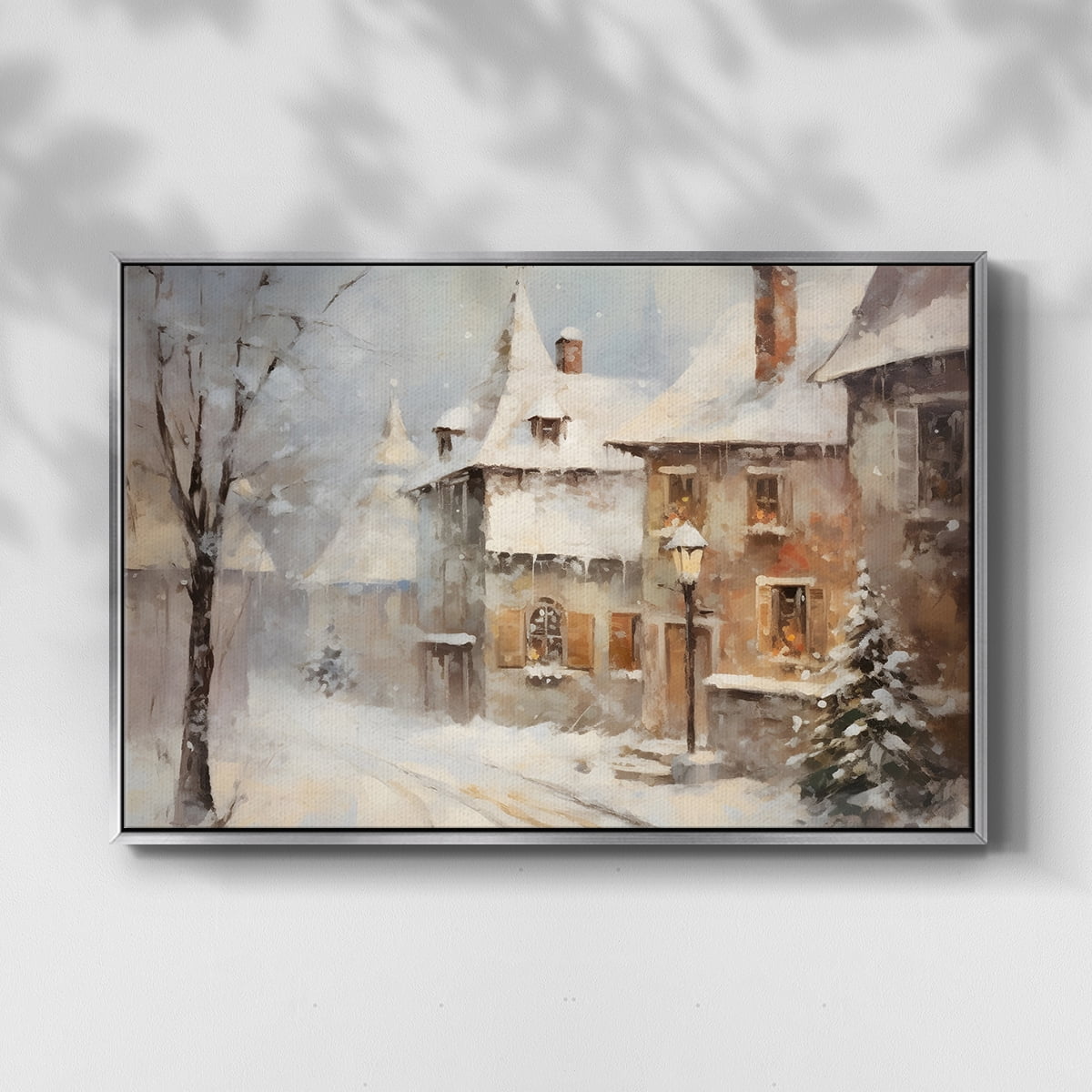 Vintage Landscape-CCXX By Wexford Home Framed in Silver Wood Gallery Wrapped Canvas 17 in. x 25 in.