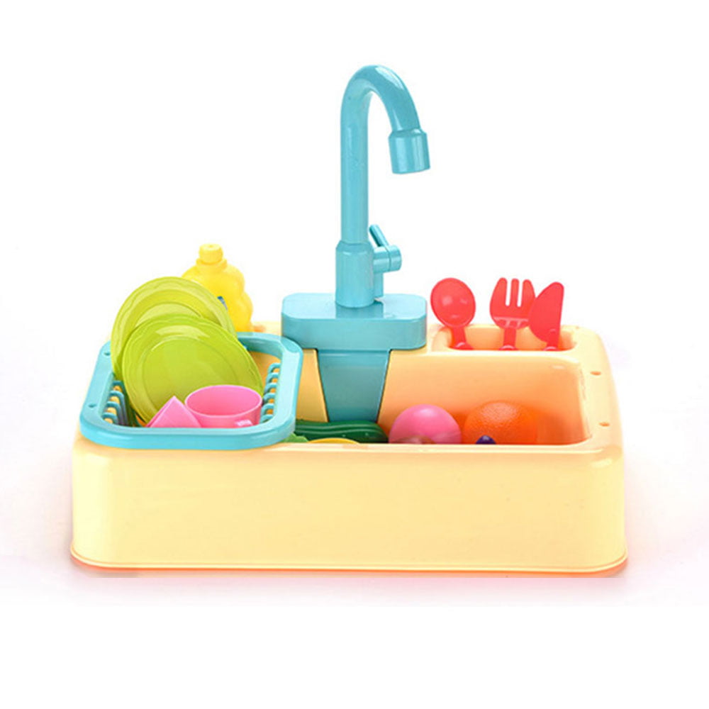 Kids Kitchen Dishwasher Playing Sink Dishes Toys Play Pretend Play Toy Set NEW 