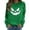 Green, variant on Stylish Women’s Hoodless Sweatshirt for Autumn Winter Fashion with Unique Patterned Round Neck Ideal for Casual Outings and Halloween Celebrations Grey S