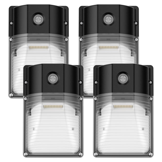 Paquete de luces LED de pared JC-LGL, 30 W, 3600 LM, 5000 K, 120 V, IP65, paquete de 4