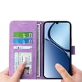 thumbnail image 3 of Funda Tipo Billetera para Xiaomi Redmi A5 4G Carcasa Abatible con Porta Tarjetas, Bolsillo para Efectivo, Soporte Ajustable, Cierre Magnético y Correa de Muñeca Morado, 3 of 6