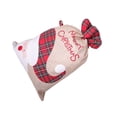 thumbnail image 1 of Naiovety Bolsas navideñas con cordón para envolver rejilla lateral de gran capacidad, colgador de lino de Papá Noel, bolsa de encaje Goodie, Papá Noel, 1 of 6