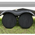 thumbnail image 4 of Tire Covers 4 Pack, Tire Wheel Protector for Truck, SUV, Trailer, Camper, RV, Carbon Fiber Spare Tire Cover Sun Rain Snow Protector, Universal Fits Tire Diameters 29-31.75 inches,Black, 4 of 9