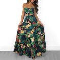 thumbnail image 1 of Conjunto de dos piezas para mujer Crop Top Bandeau Sin tirantes Sin mangas / Cintura alta Eccomum Traje de mujer, 1 of 7