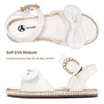 thumbnail image 4 of NCCB Girls Sandals Wedding Flower Girl Summer Dress Shoes Open Toe Sandals for Girls White 13 Little Kid, 4 of 6