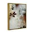 thumbnail image 3 of Flower Blossom Silhouette Outlines Abstract Graphic Art Metallic Gold Framed Art Print Wall Art, 3 of 6