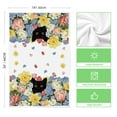 thumbnail image 3 of Sm:)e Black Cat Hydrangea Sping Flowers Kitchen Towels Set of 2, 18x26 Inch, 3 of 6