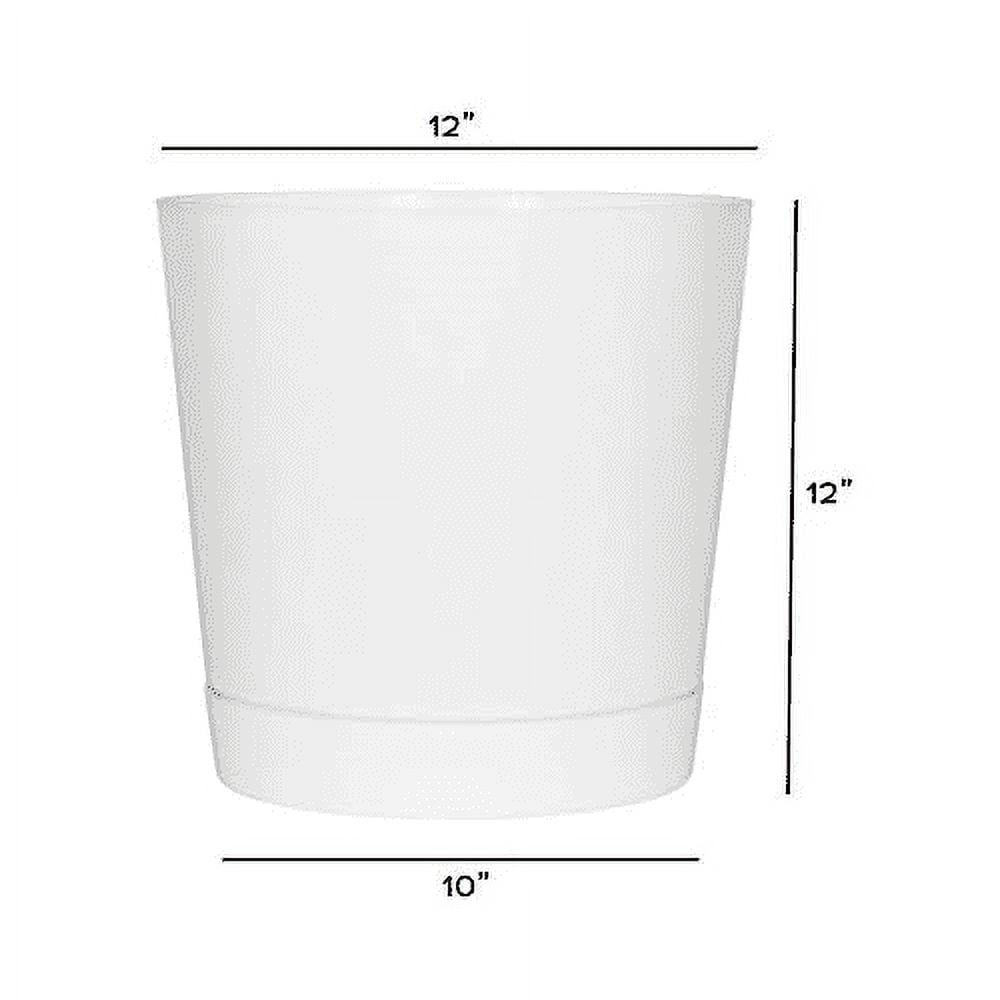 Root & Vessel Majestic Full Depth Cylinder Planter, White, 12"