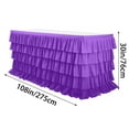 thumbnail image 7 of Table Skirt Tutu Ruffled Tablecloth, Tulle Table Skirt 9ft Tutu Ruffled Chiffon Tablecloth For Rectangle Wedding Baby Shower Girls Birthday Party and Cake Dessert Table Decorations, 7 of 7