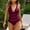 Wine, variant on Bzhegqhd Womens Swimsuits One Piece Tummy Control,Women Solid Color Sexy Backless Strap Bikini Swimsuit