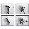 thumbnail image 5 of Summit Designs Tennis Wall Art Prints - Silhouette – Set of 4 (8x10) Poster Photos - Bedroom - Man Cave, 5 of 5