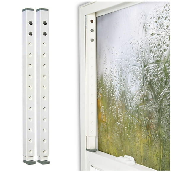 The Lock-It Block-It Regular - (2 Devices) Home Security Adjustable Window Security Bars/Window Lock Bar Security Bar For Sliding Glass Door Child Safety Lock & Sliding Patio Door Security Bar