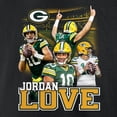 thumbnail image 4 of Men's Fanatics Jordan Love Black Green Bay Packers Notorious Player Graphic T-Shirt, 4 of 4