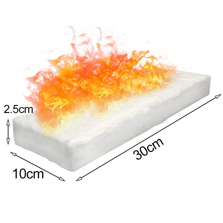 Jingt 3PC Ceramic Wool Sponge Cotton 30X10X1.5/2.5Cm Firplace Firebox Safety Bio Fire, Size: 30*10*2.5cm