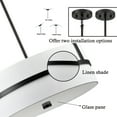 thumbnail image 2 of Claxy 4-Light Black Pendant Light with Drum Fabric Shade for Dining Room, 2 of 6