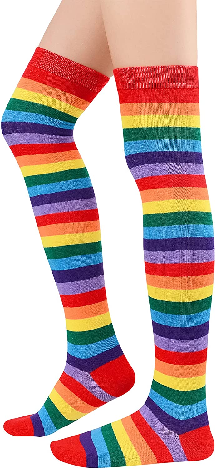 Rainbow Socks Halloween Socks Women Striped Socks Cosplay Thigh High Socks Plus Size Thigh High Stockings Kawaii Leg Warmers Extra Long Socks Warm Knee High Socks K 1 Pair Red Rainbow One Thigh High Rainbow Socks Plus Size Rainbow Socks Halloween Socks Women Striped Socks Cosplay Thigh High Socks Plus Size Thigh High Stockings Kawaii Leg Warmers Extra Long Socks Warm Knee High Socks K 1 Pair Red Rainbow One Thigh High Rainbow Socks Plus Size