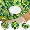 thumbnail image 4 of Stretchable Round Tablecloth with Bohemian Floral Pattern - Elastic Edge Fits 52 to 56 Inch Tables - Colorful Dining Decor, 4 of 7