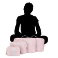 thumbnail image 4 of btL Brand 4 Piece Nylon Mesh Front Zippered Expandable Compression Packing Cubes, Rose Smoke, 4 of 12