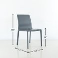 thumbnail image 2 of Stan Mid-century Modern Leather Ergonomic Side Chair - Contract Grade, 2 of 5