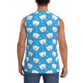 thumbnail image 4 of Fotbe Cute Polar Bear Men's Camiseta sin Mangas Estampada para Hombres, Playera Casual para Gimnasio, Entrenamiento, Playa-Medium, 4 of 7