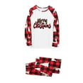 thumbnail image 3 of Odeerbi Christmas Pajamas for Family Holiday Long Sleeve Family Christmas Pajamas Matching Sets Mom Christmas Plaid Printed Blouse Tops + Pants Sleepwear Family Matching PJs Set Red, 3 of 5