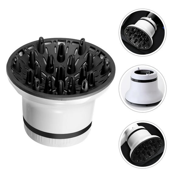 AURARMLET White Universal Hair Diffuser Attachment for Home Use Protects and Styles Curly Hair Easily