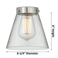 thumbnail image 2 of Innovations Lighting 916-1P Small Cone Small Cone 6" Wide Mini Pendant - Brushed Satin, 2 of 3