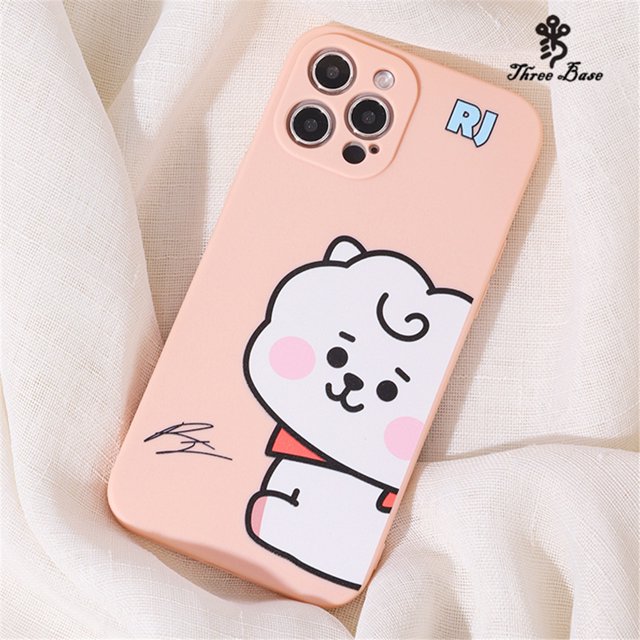 Caso del teléfono para iphone 12 13 moda BTS Bangtan Boys bt lindo de dibujos animados bebé 21 TATA KOYA RJ MANG CHIMMY SHOOKY caso Iphone 7 8 SE2020 7Plus 8plus X XS XR XSMax 11Pro max 12 Pro max 13