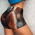 thumbnail image 4 of Fotbe Red Panda Autumn Branches Shorts Sin Costuras – Shorts Deportivos de Cintura Alta para Mujer, Elásticos para Gimnasio, Yoga, Running o Ciclismo-Small, 4 of 8