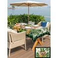 thumbnail image 4 of Outdoor Tablecloth with Umbrella Hole and Zipper, St Patricks Day Rectangle Table Cloth 60x84 Inch Waterproof Tablecloth, Farmhouse Watercolor Dogs Green Shamrock Picnic Table Cover for Patio Camping, 4 of 7