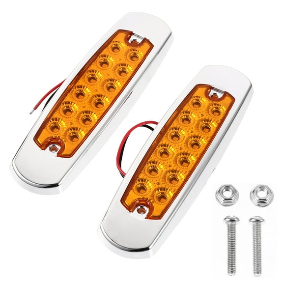 ITSELFER 2pcs 12 LED Light Marker Light Side Marker 12-24V Truck Lamp for Pickup Truck