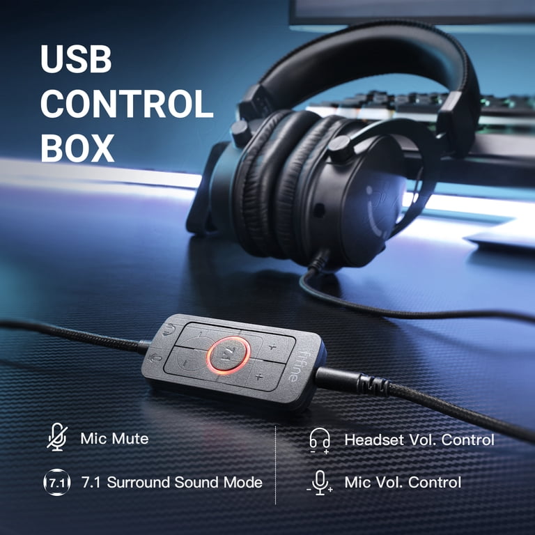 FIFINE H9 Pro Gaming Headset, USB/3.5mm, 7.1 Surround Sound photo 8