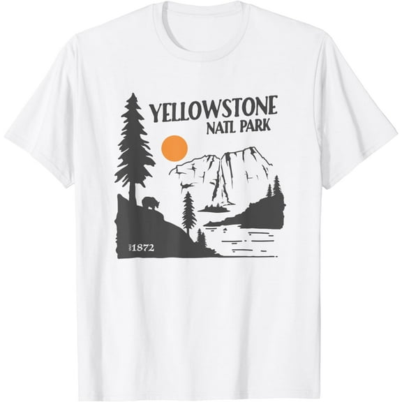 Yellowstone National Park Vintage Mens Womens Souvenir Gift T-Shirt