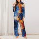 thumbnail image 2 of Fotbe Galactic Dog Swirls Art Conjunto de Pijama de Manga Larga para Mujer con Estampado, Ropa de Dormir de 2 Piezas, Conjunto de Casa Suave y Cómodo con Bolsillos-Large, 2 of 7
