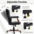 thumbnail image 6 of AVAWING Ergonomic Executive Office Chair, Vintage Faux Leather Swivel Work Chair, Black, 6 of 7